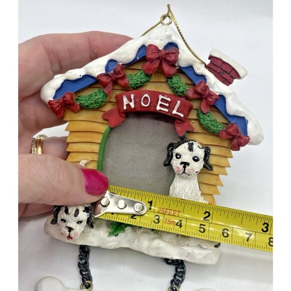 Dog Christmas Ornament I Love My Dog Doghouse Photo Frame Holiday Decor Puppy - Picture 12 of 13